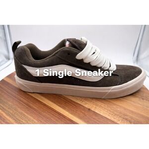 Vans Right SINGLE Sneaker Men's Size 9 1/2 Knu Skool Brown Suede Chunky Skate